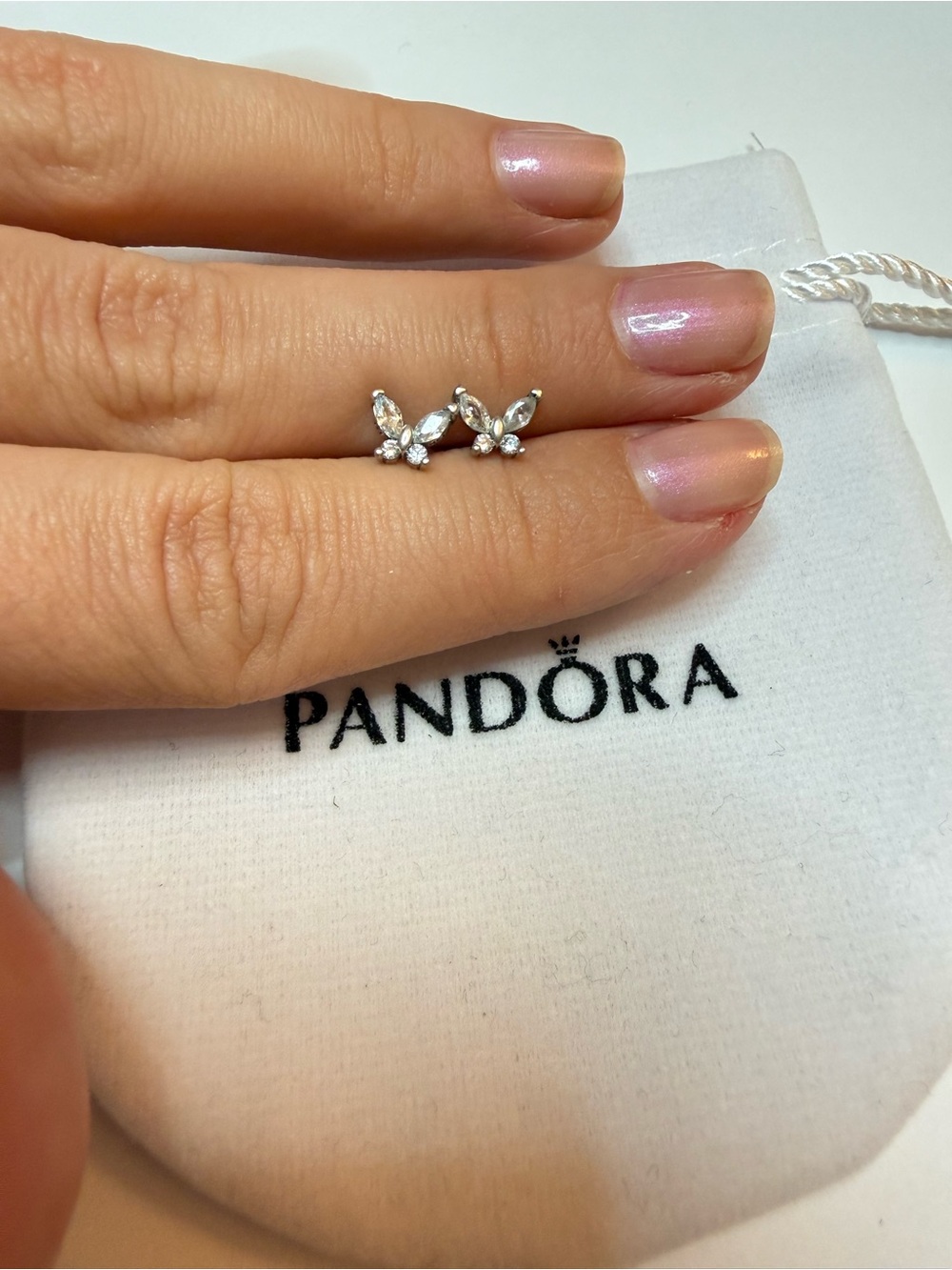 Pandora Butterfly Stud Earrings Sterling silver